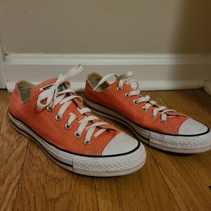 Pink Peach Colored Low Top Converse